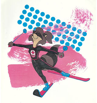 Lisa Raccoon cross country skiing