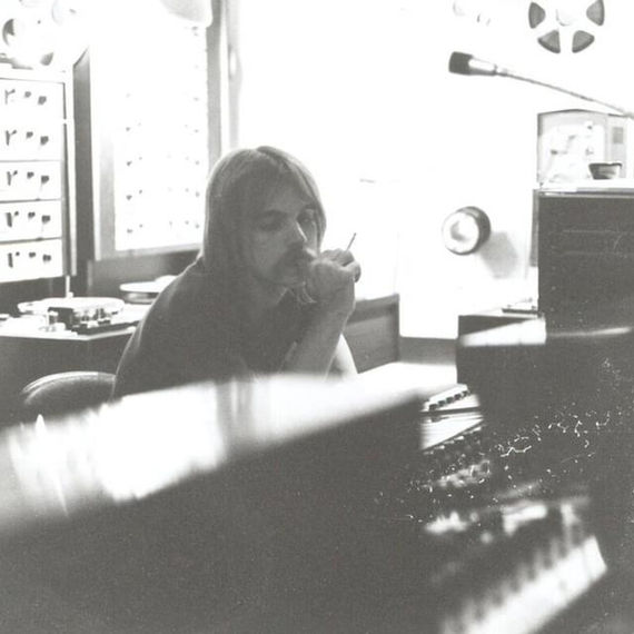Young Ed Stasium working in a recording studio early in his audio career