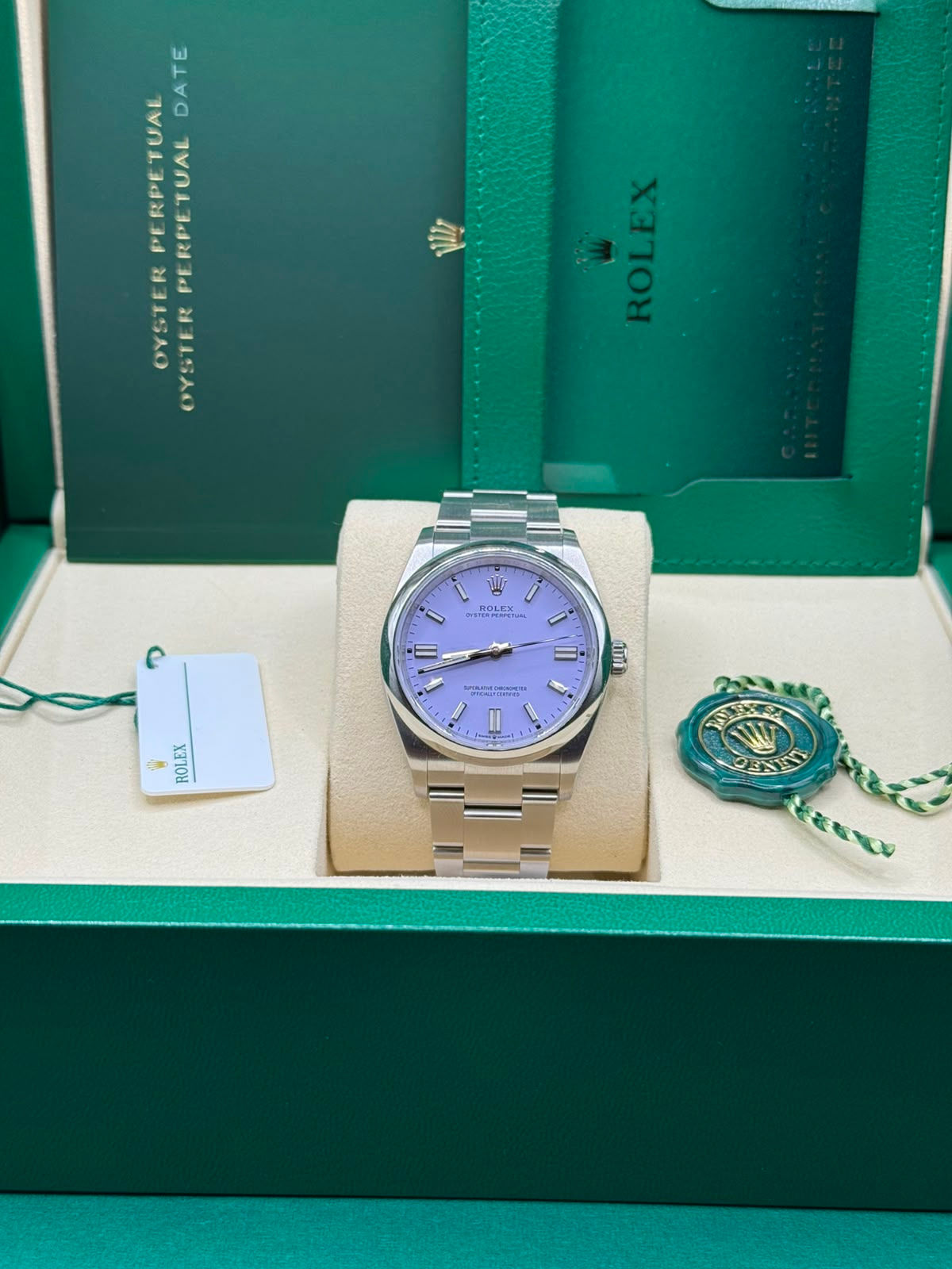 Rolex Oyster Perpetual 126000 36MM Lavendel Full Set DE 2026