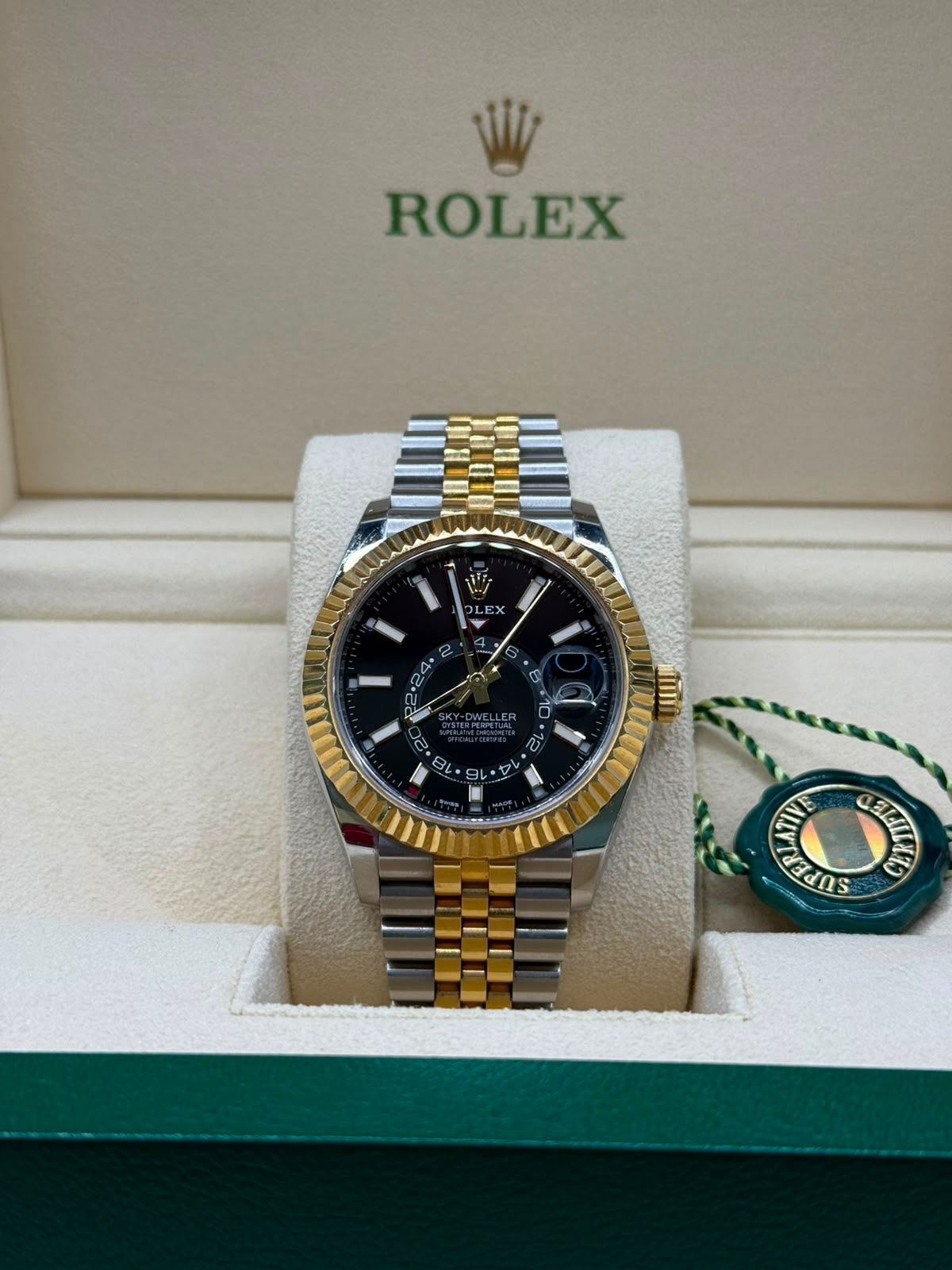Rolex Sky-Dweller 326933 Stahlgold Jubilee Black Full Set 2023 ‼️