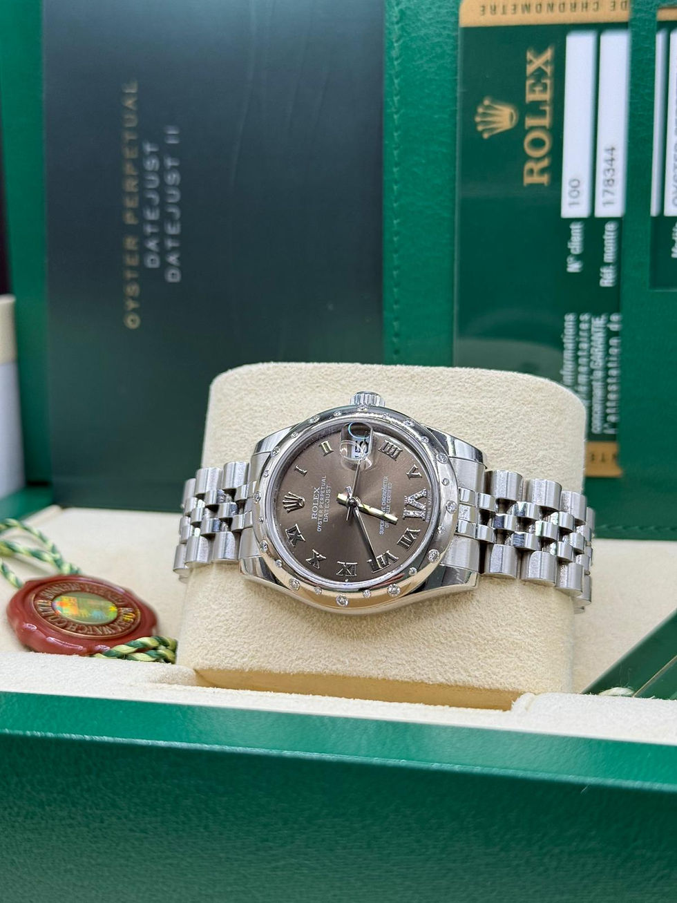 Thumbnail: Rolex Datejust 31MM 178344 Diamant Jubilee Full Set DE LC100