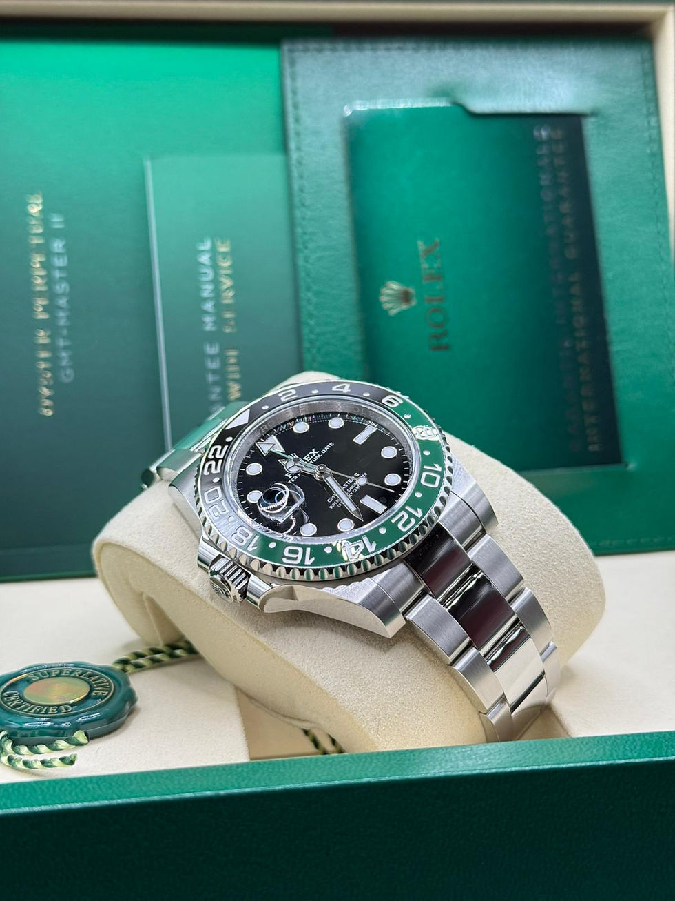 Thumbnail: Rolex GMT-Master Lefthand Sprite 126720VTNR DE Full Set 2026 NEU