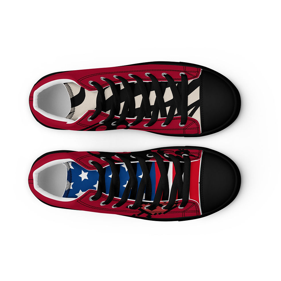 Thumbnail: Men’s high top canvas shoes ladybug design by ladycc