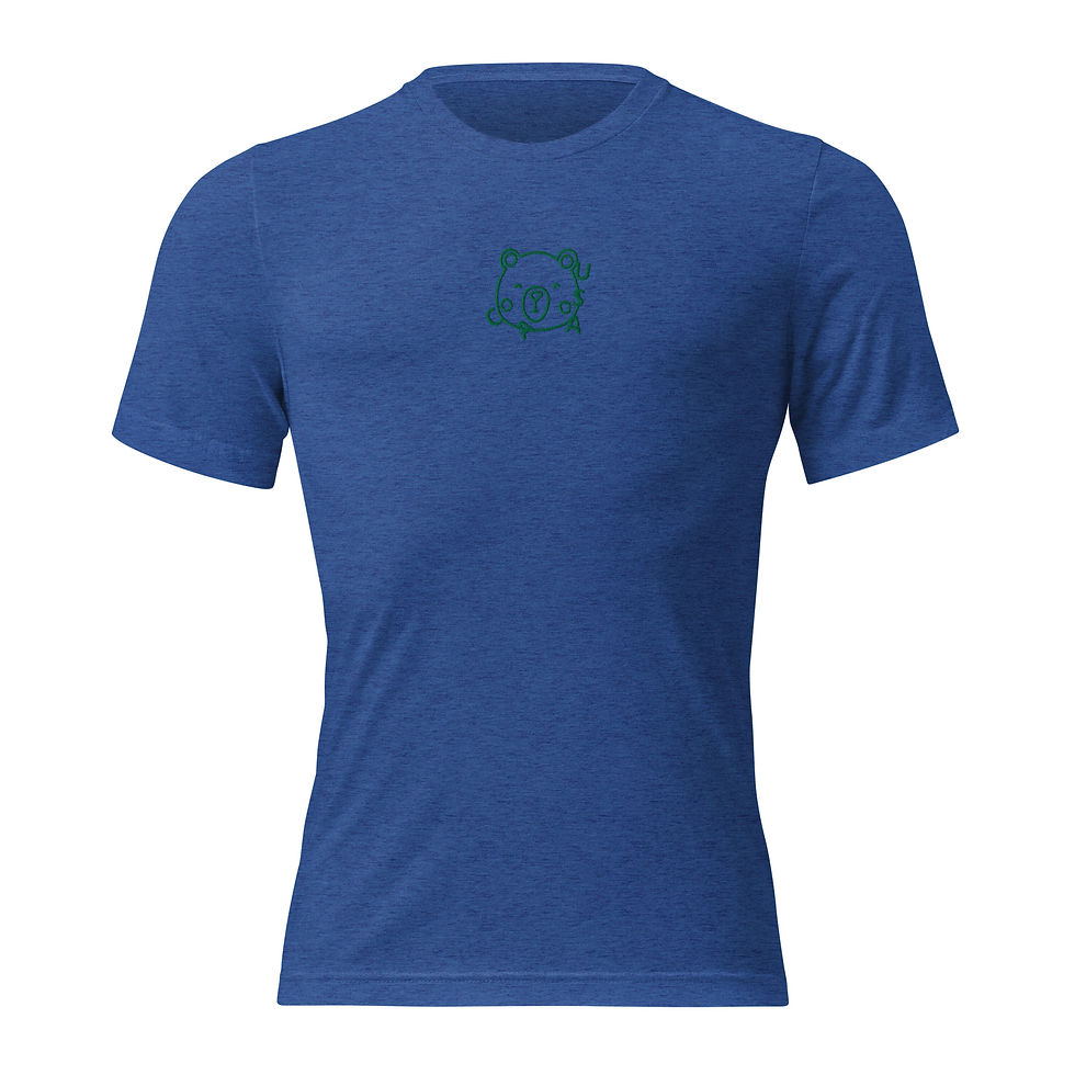 Thumbnail: Short sleeve t-shirt with embroidered bear CA USA design by LADY CC