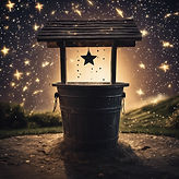 Wishing well in C. A. in sunny 619 night time photo of your place to make wishes online. ADD TO CHAT/ pic by AI on Wix- CC
