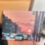 Sunset City - Canvas Board #2 - 11"x14"