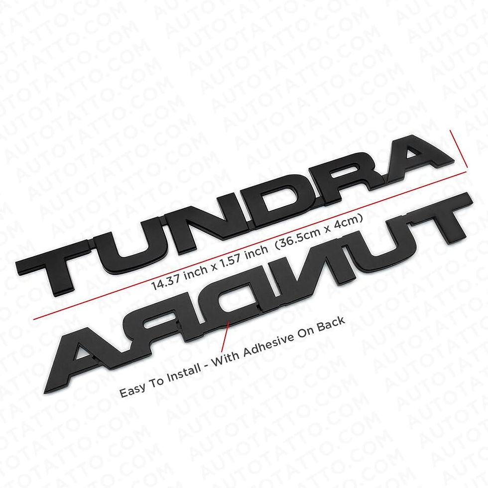 Thumbnail: Front and Back View of 2006-2014 Toyota Tundra Matte Black Fender Nameplate 75471-0C040 emblem 
