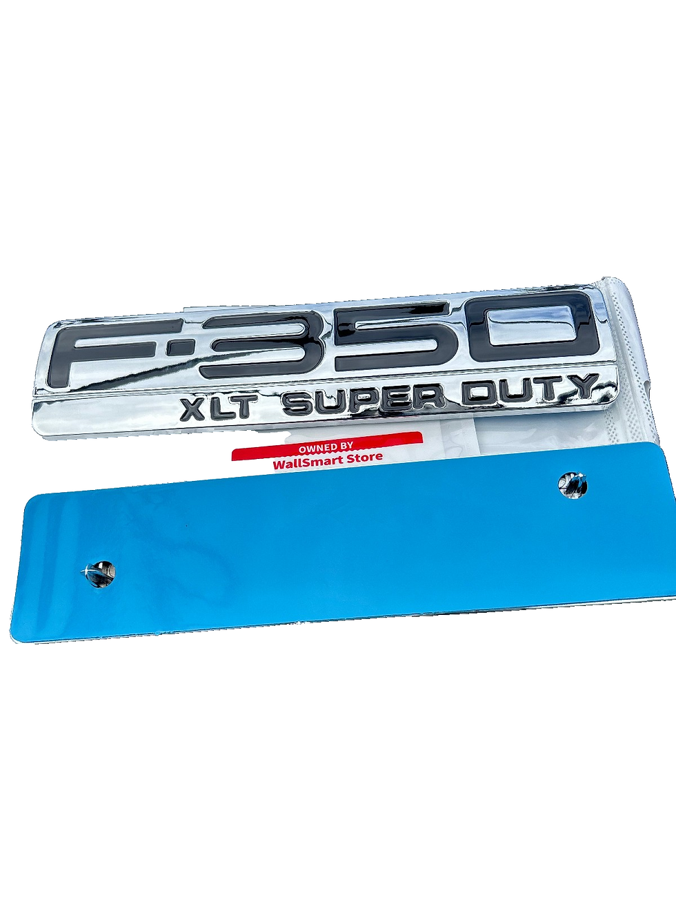 Thumbnail: Front and Back of 05-07 Ford F-350 XLT Super Duty Door 5C3Z-16720-SA Nameplate Set