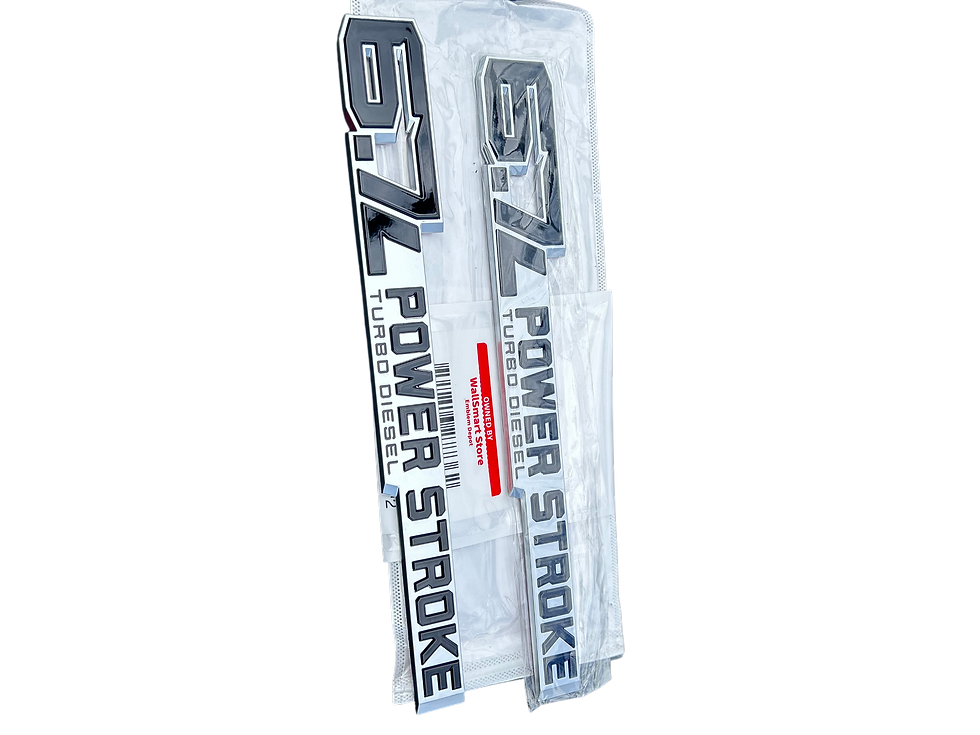 Thumbnail: 6.7L-Power-Stroke-Turbo-Diesel-Fender-Black-And-Chrome-PC3Z9942528B-Badge-replacement