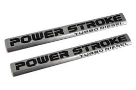 Thumbnail: 17-22 Power Stroke Turbo Diesel Silver Script Fender HC3Z-9942528 Badge Set