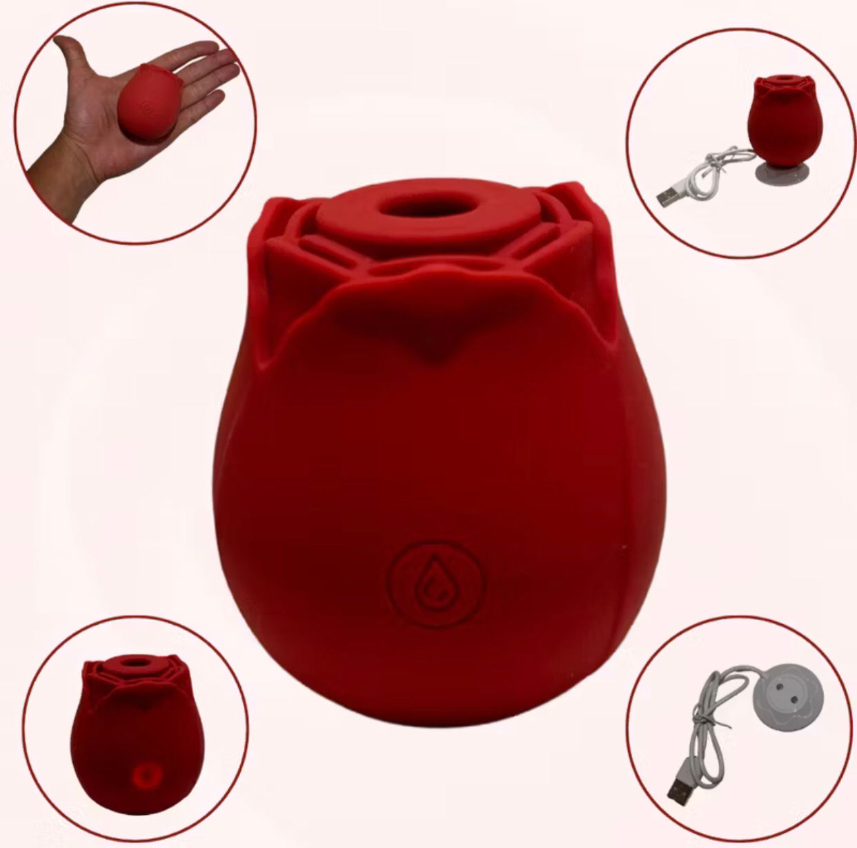 Vibrador Sugador de Clitóris em formato rosa