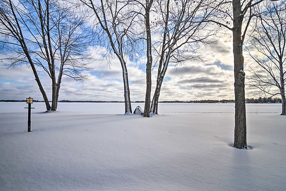Frozen Lake with Snow