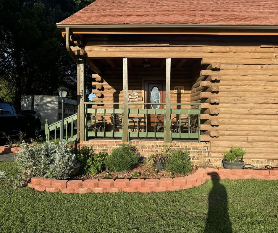 log cabin caulking