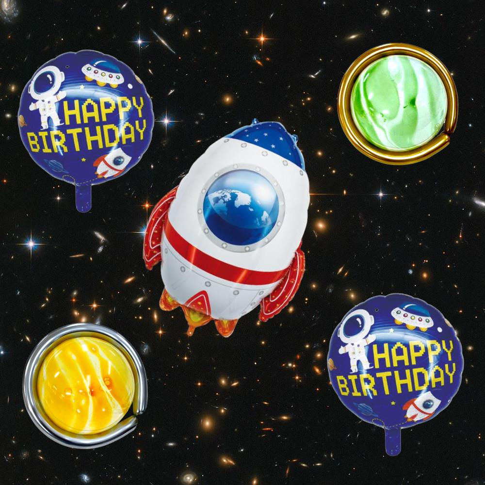 🚀🪐 Uzay Mekiği Set Folyo Balon – Minik Astronotlara Özel Parti Süsü! 🌌🎈