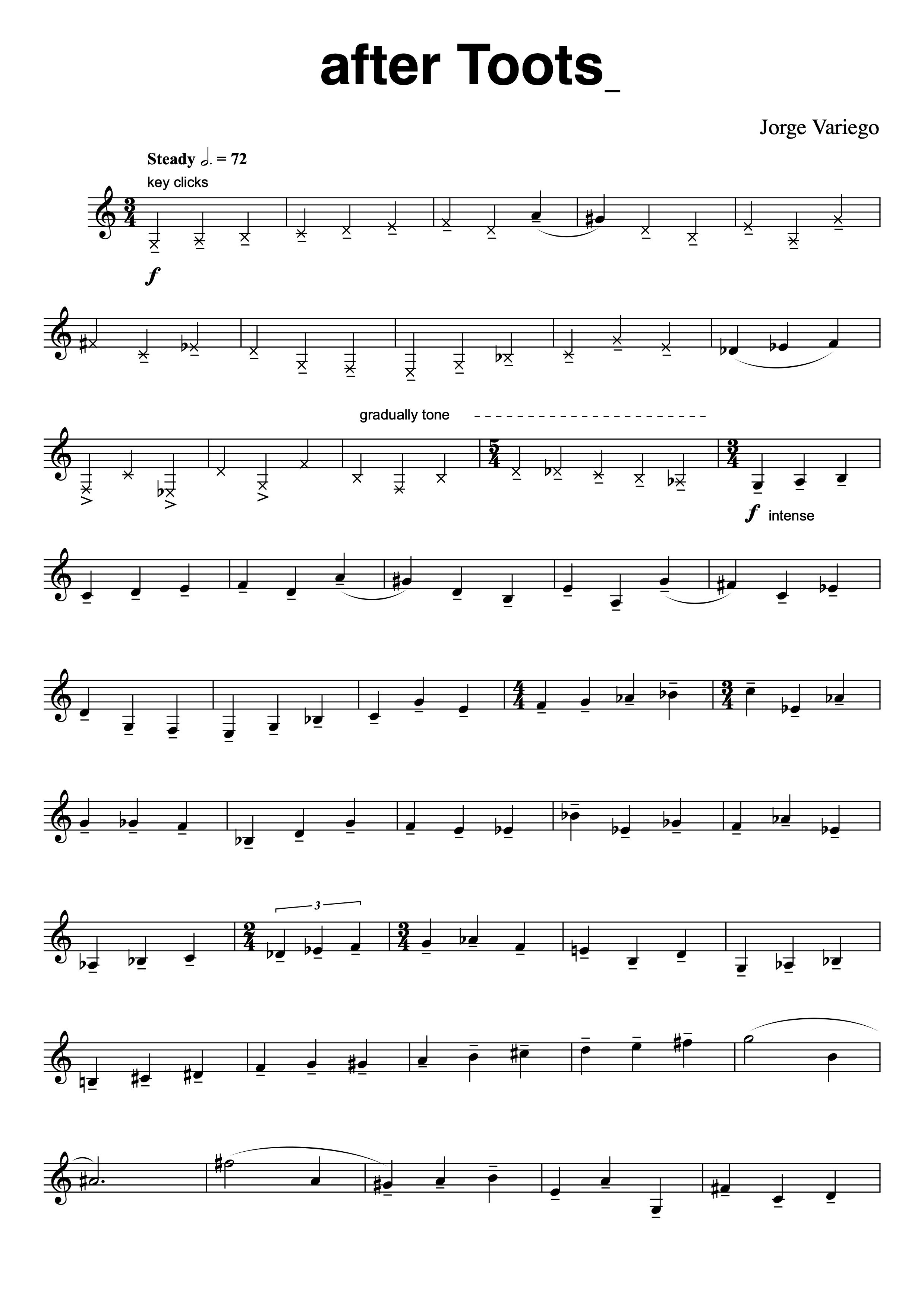 After Toots (solo bass clarinet)