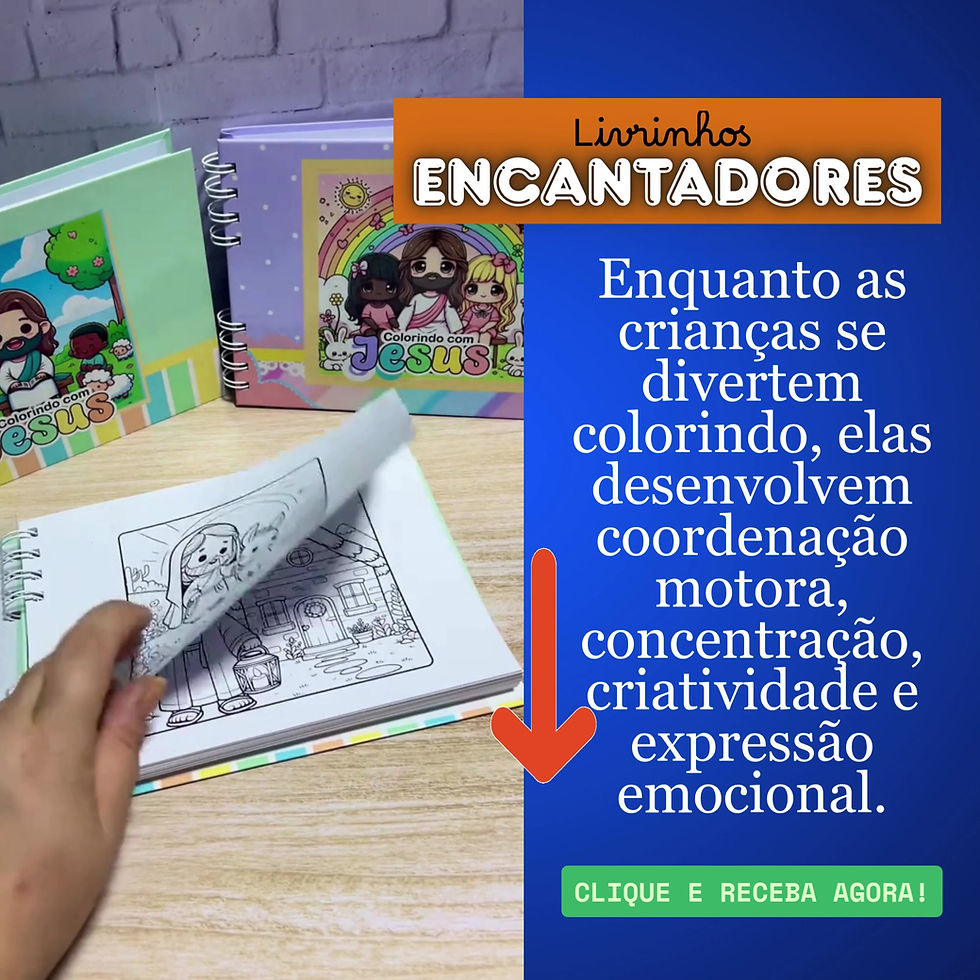 Miniatura: Crianças se divertindo enquanto coloriam desenhos educativos