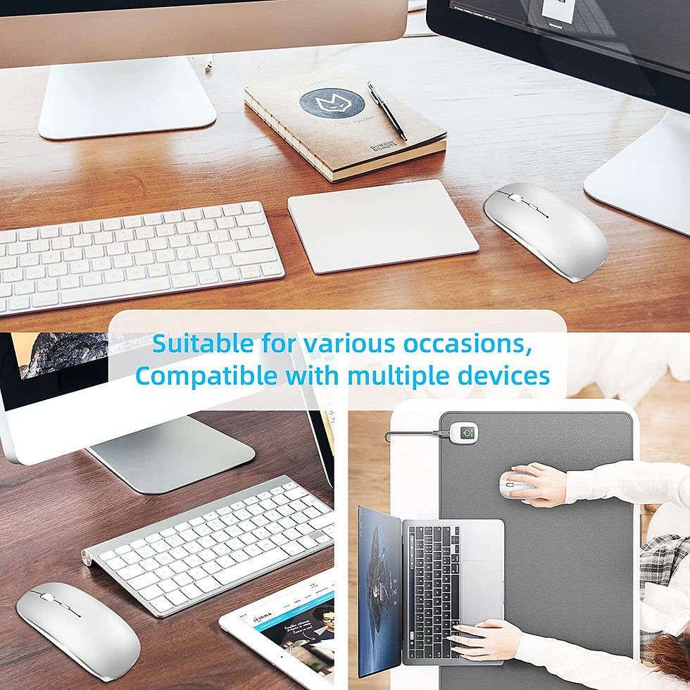Thumbnail: Rechargeable Wireless Mouse Bluetooth 2.4ghz Dual Mode