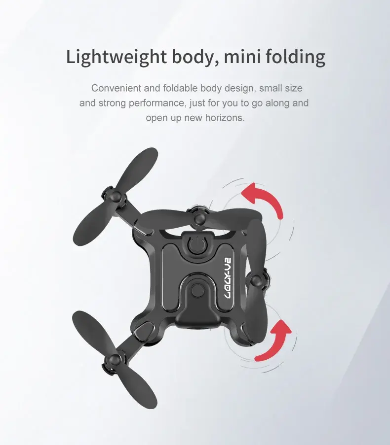 Thumbnail: V2 New Mini Drone Professional HD Camera 5G WiFi Fpv Air Pressure Altitude Hold