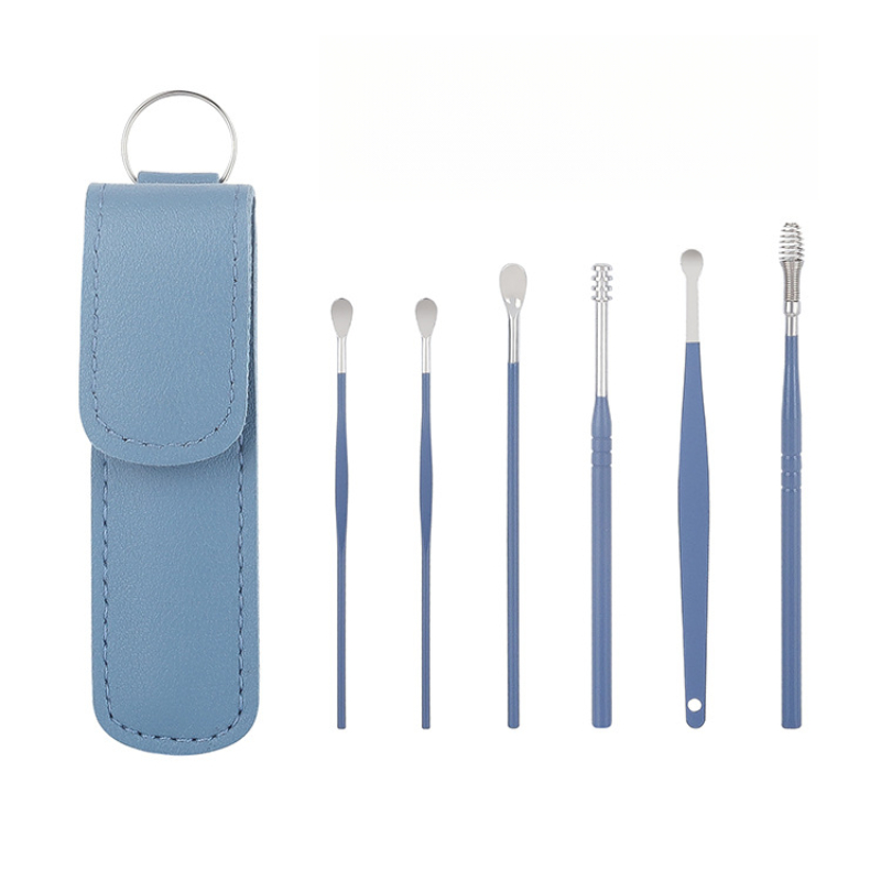 Thumbnail: 6-Piece Ear Cleaning Kit With Spiral Pick And Curettes