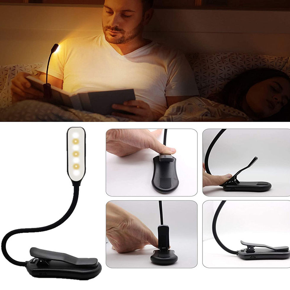 Thumbnail: USB Rechargeable LED Book Light 3 Brightness Levels