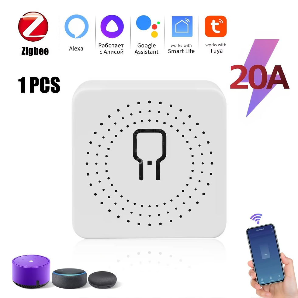Thumbnail: Zigbee Or WiFi Smart Switch Module 16a/20a Mini Relay Breaker Smart Home Automat