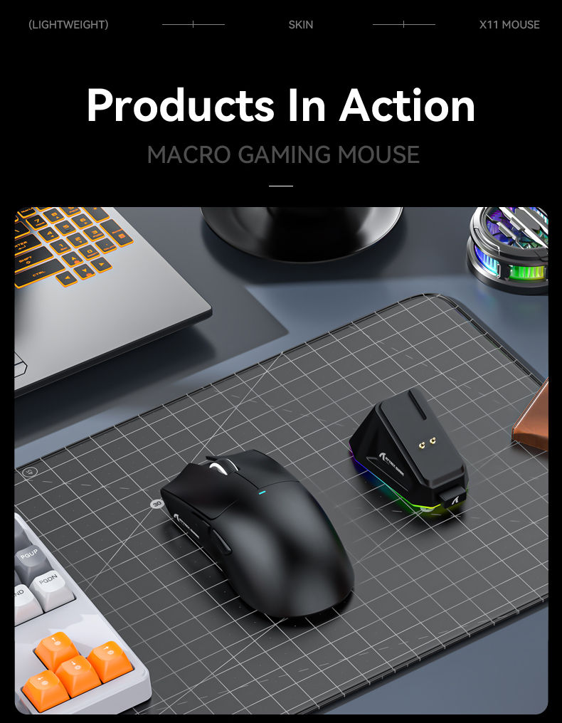 Thumbnail: Attack Shark X11 Wireless RGB Mouse Tri-mode Paw3311