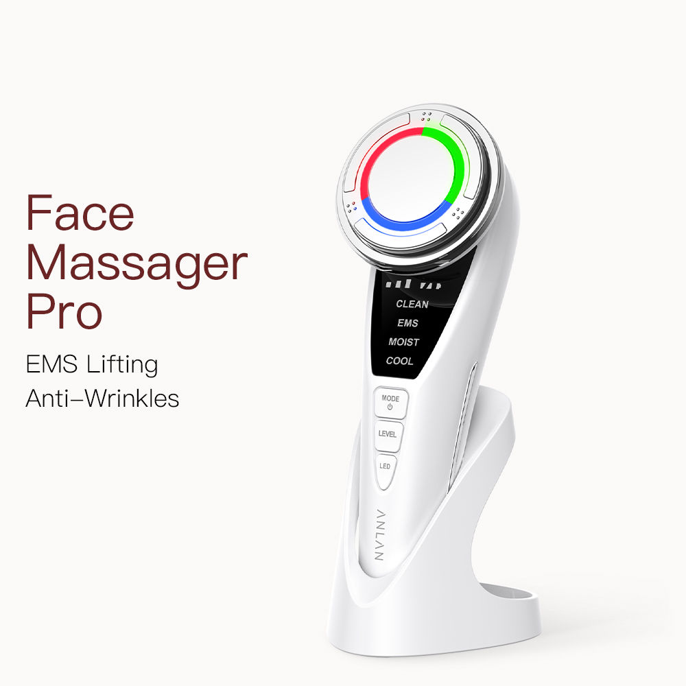 Anlan Ems Facial Massager Pro Face Lifting Skin Rejuvenation Cold Compress Deep