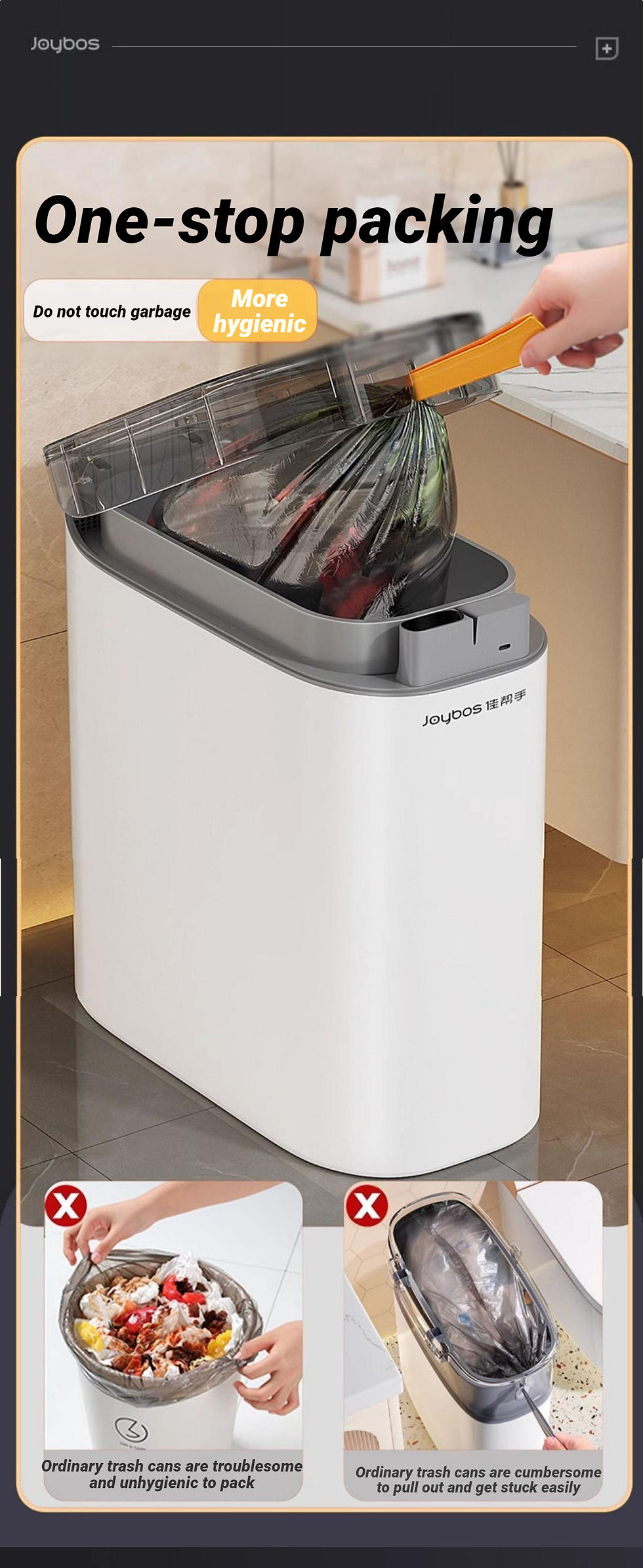 Thumbnail: Automatic Smart Bagging Sensor Trash Can Waterproof Narrow Large-capacity