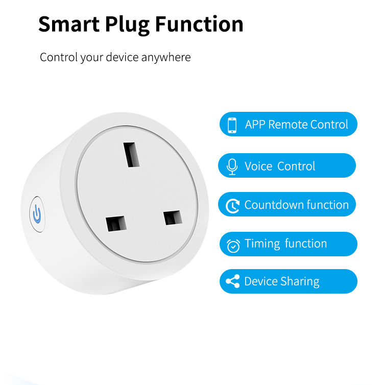 Thumbnail: Tuya Smart Plug UK, WiFi Zigbee Socket Works With Alexa Google Home, 16a 20a Ene