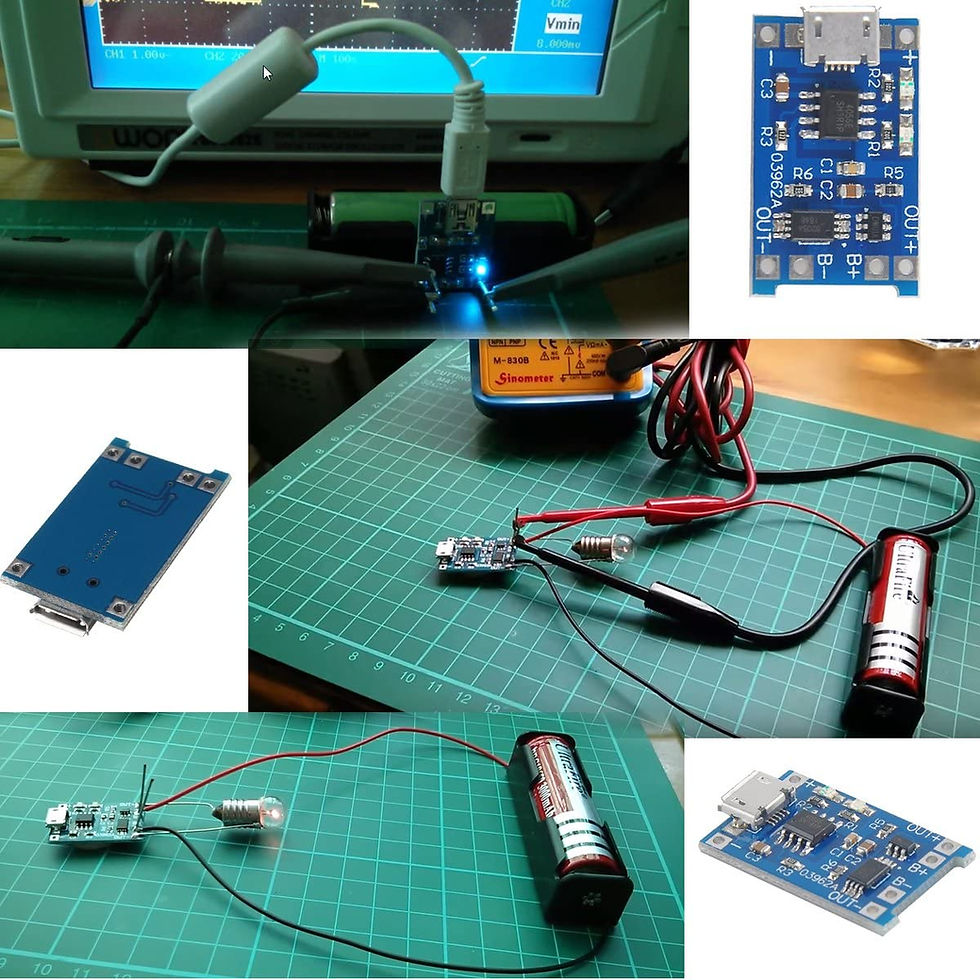 Thumbnail: 5V 1a Micro/USB-C/mini 18650 Tp4056 Lithium Battery Charger Module Charg