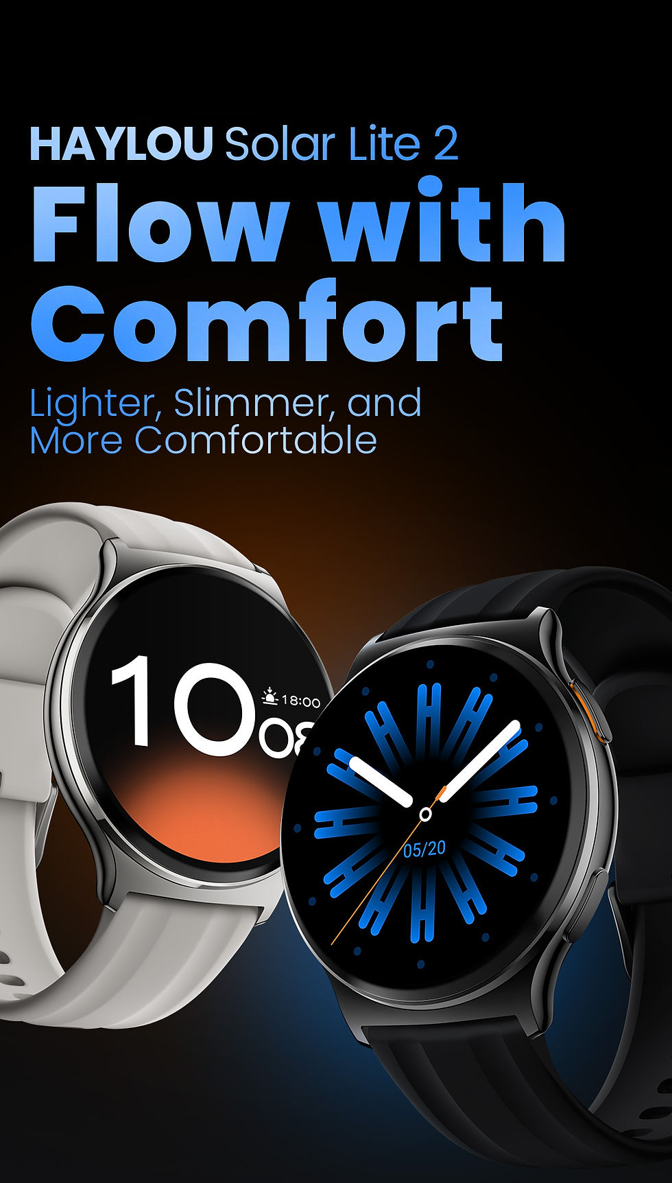 Thumbnail: Haylou Solar Lite 2 Smartwatch 1.43-Inch 150+ Sports Modes