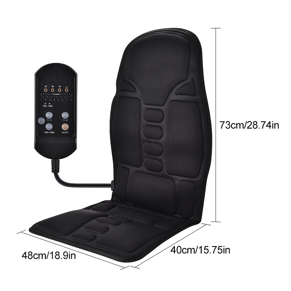 Thumbnail: Massager Chair Pad Electric Heating Vibrating Cervical Neck Back Body Cushion Ma