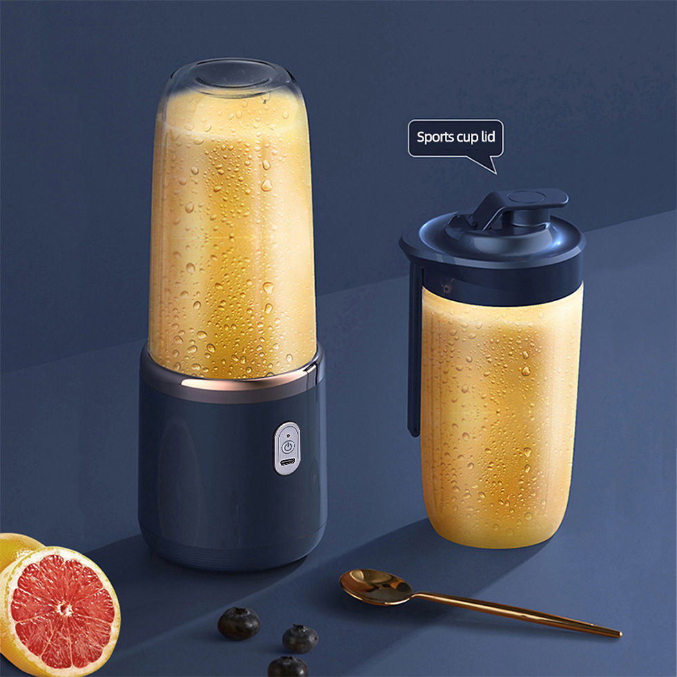 Thumbnail: 6 Blades Electric Juicer Cup With 2 Cups For Travel Portable Juicer Mixer USB Ch