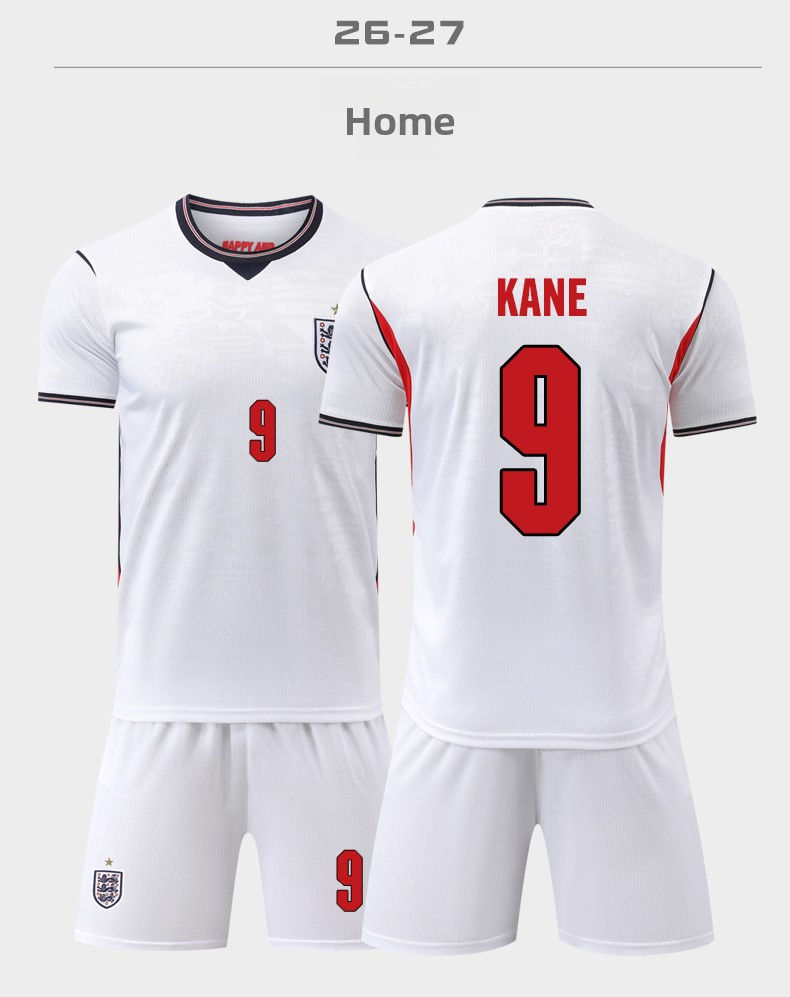 Thumbnail: England Team 2026 Jersey White Home Away Adult Football Uniform Set Match Shirt