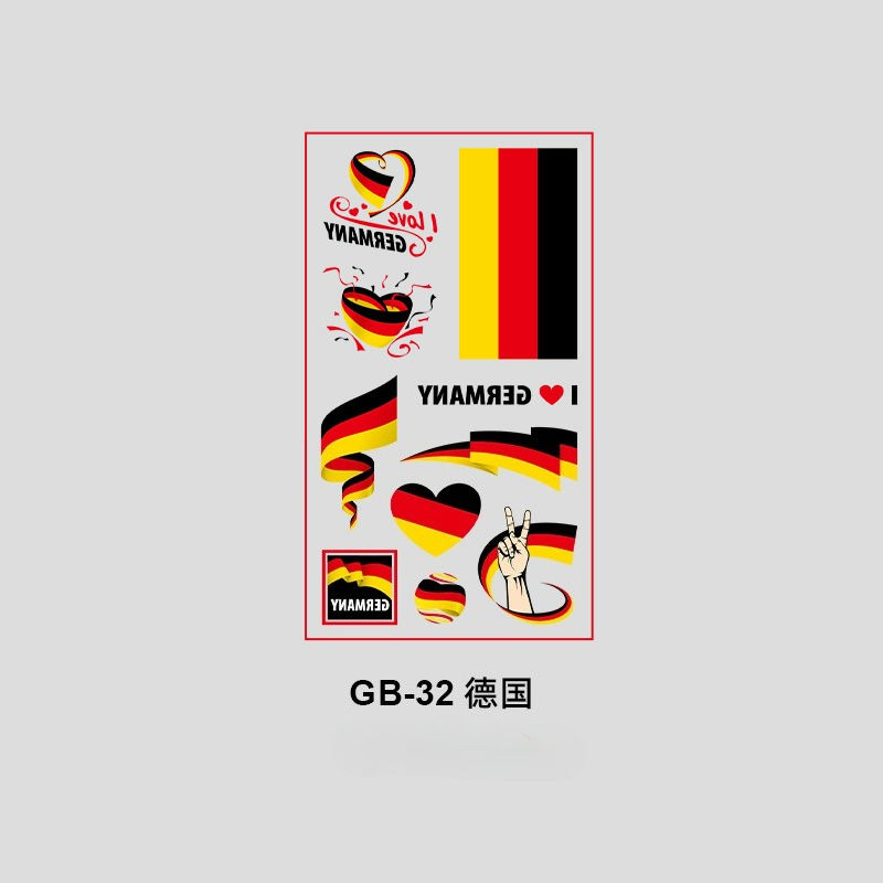 Thumbnail: Waterproof National Flag Temporary Tattoos For 2026 World Cup Face Body St