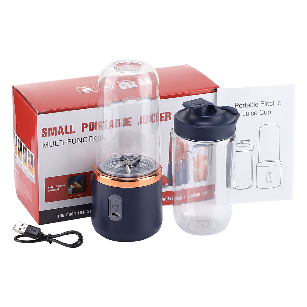 Thumbnail: 6 Blades Electric Juicer Cup With 2 Cups For Travel Portable Juicer Mixer USB Ch
