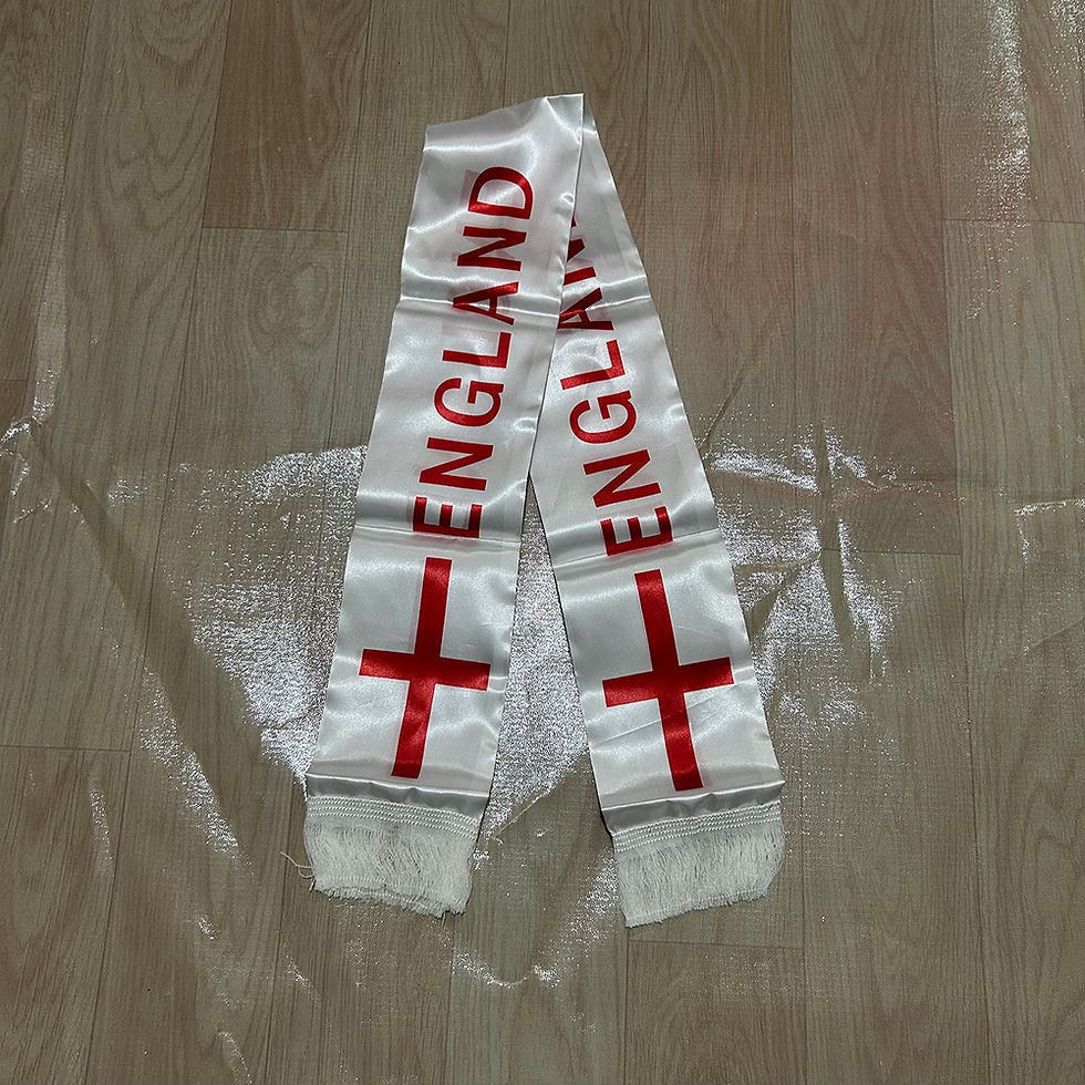Thumbnail: England Scarf 14x135cm Double-sided Printed England Flag Satin Scarf Suitable