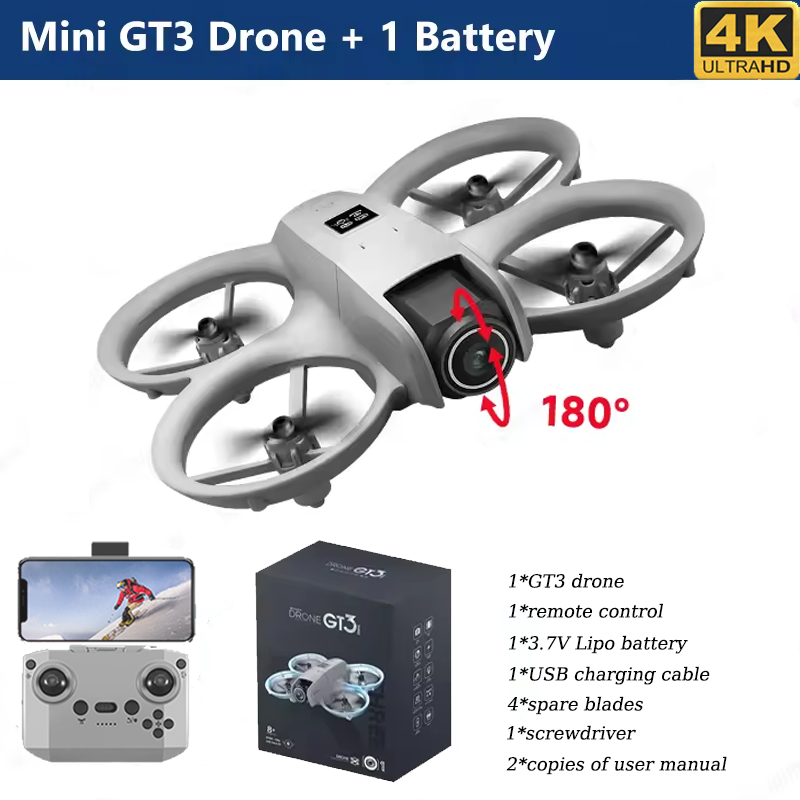 Thumbnail: GT3 Mini Drone 5G 8K GPS Professional HD Aerial Photography Dynamic Lighting Rem