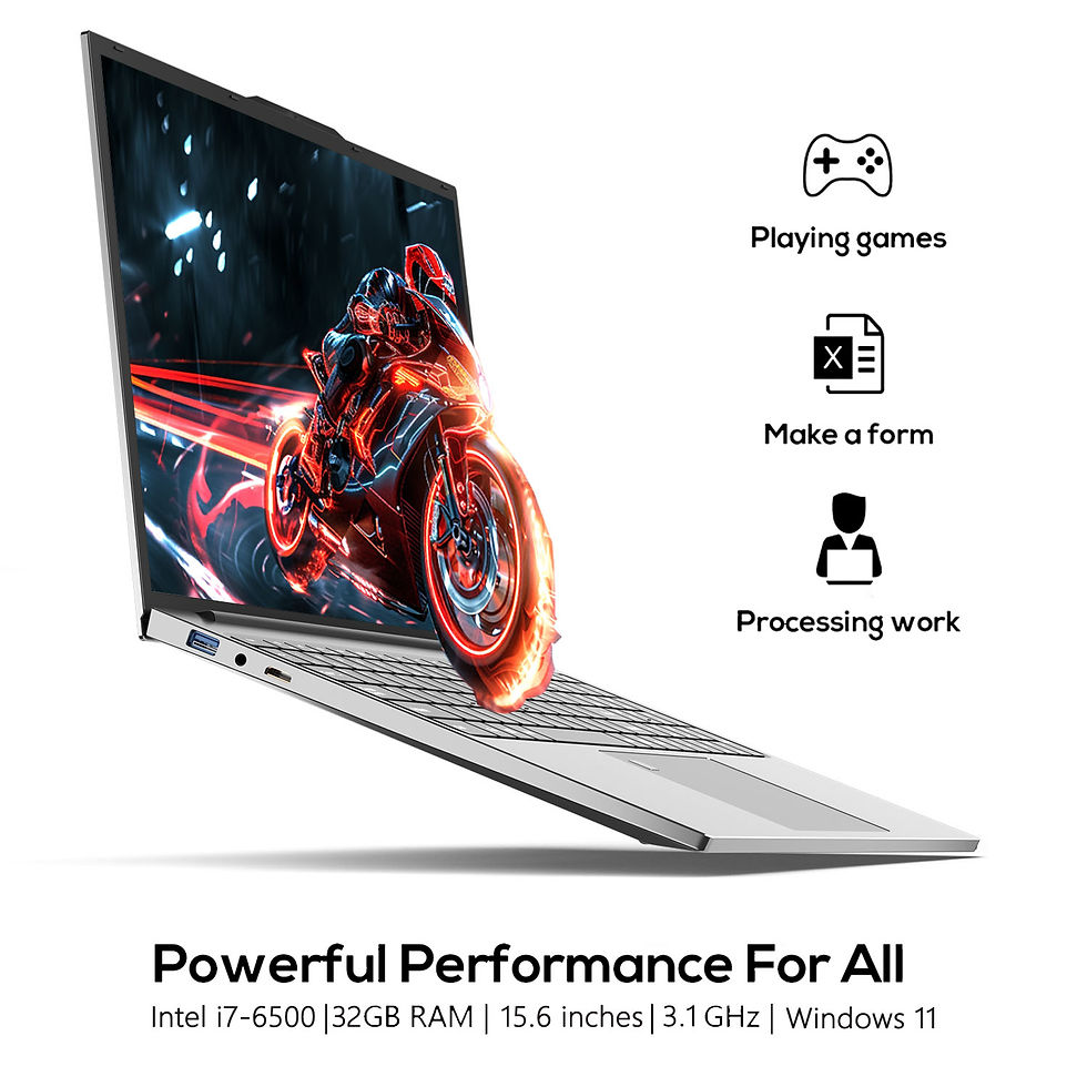 Thumbnail: Laptop 15.6" Intel I7-6500u Gaming Laptops 32GB DDR4 2TB Windows 11 Backlit