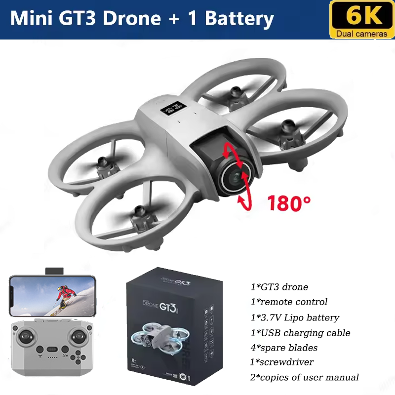 Thumbnail: GT3 Mini Drone 5G 8K GPS Professional HD Aerial Photography Dynamic Lighting Rem