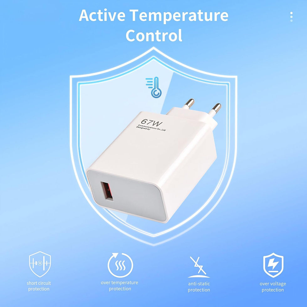 Thumbnail: Fast Travel Charger With USB Port Quick Charger For XIAOMI 10-240V, USB Ch