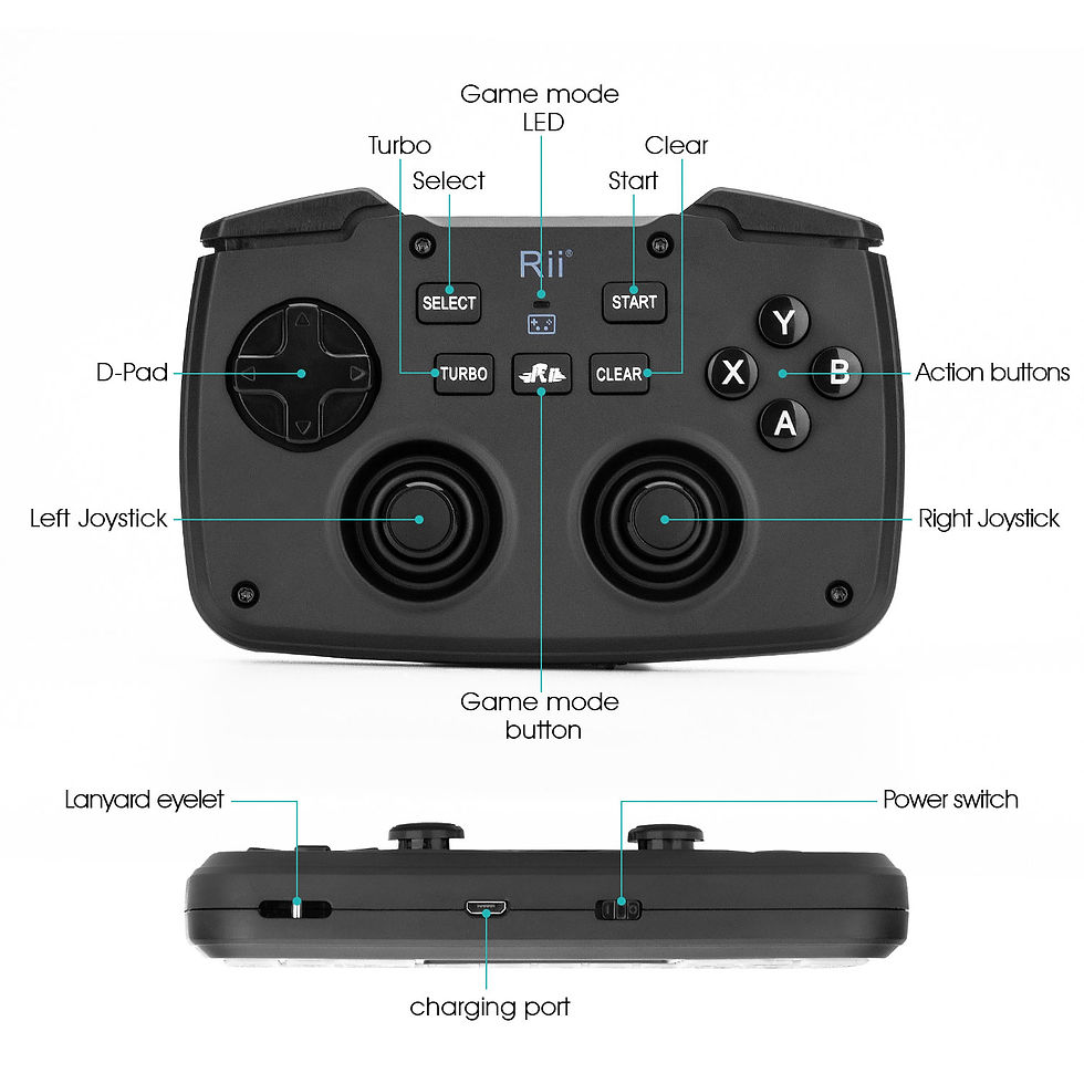 Thumbnail: Rii Rk707 2.4ghz Wireless Portable Game Controller Keyboard Mouse Combo Turbo Fu
