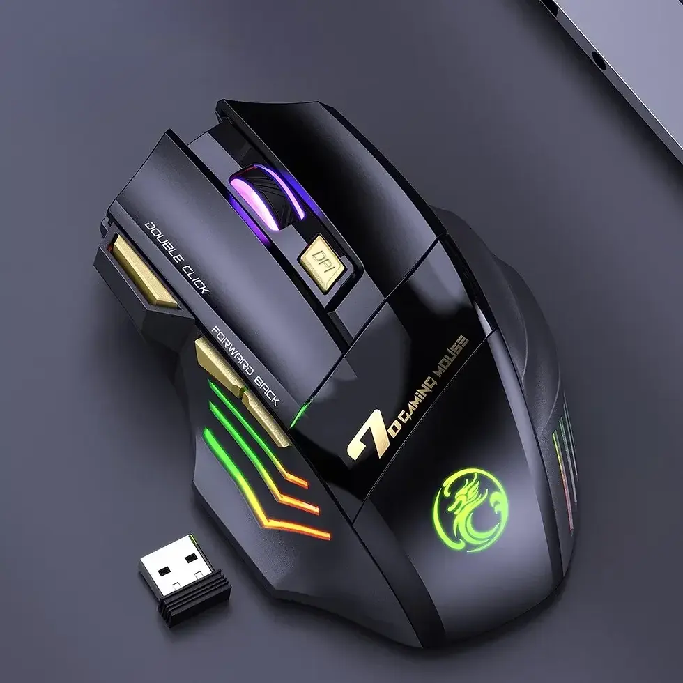 Thumbnail: Wireless Gaming Mouse USB Imice GW-X7 3200dpi Dual Mode Rechargeable 7 Keys