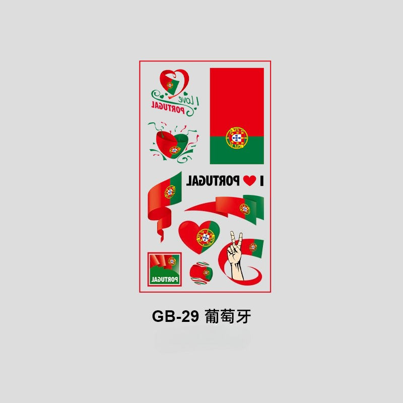 Thumbnail: Waterproof National Flag Temporary Tattoos For 2026 World Cup Face Body St
