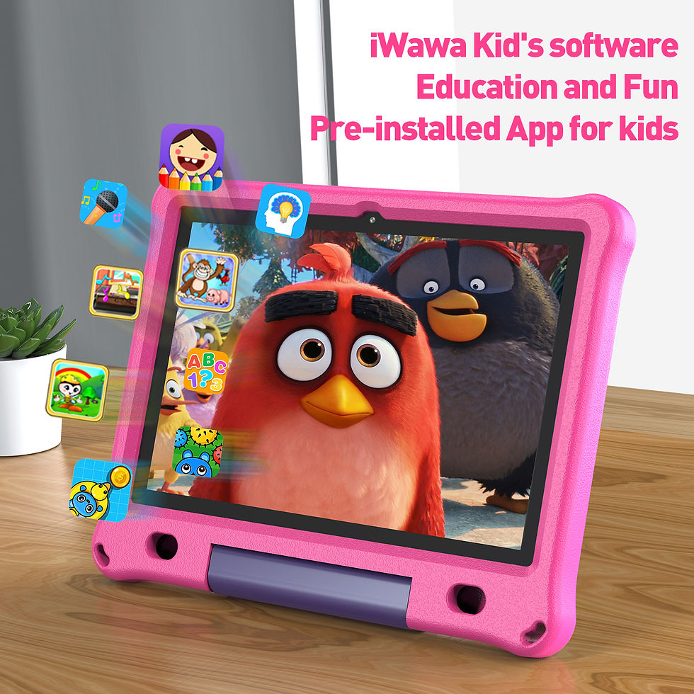 Thumbnail: Pritom 10.1 Inch Kids Tablet Android 15 WiFi 6 Quad Core Processor 3GB RAM 64GB