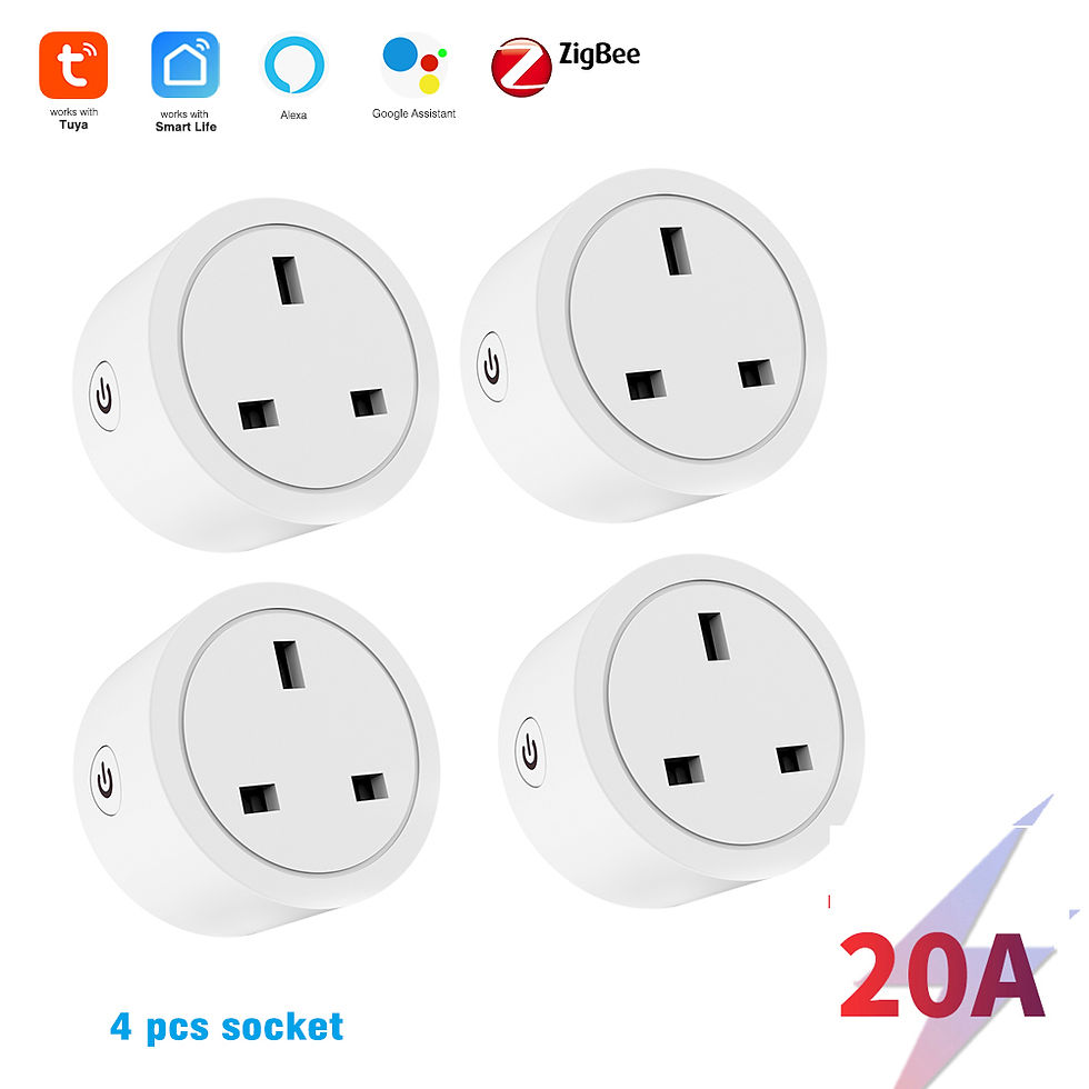 Thumbnail: Tuya Smart Plug UK, WiFi Zigbee Socket Works With Alexa Google Home, 16a 20a Ene