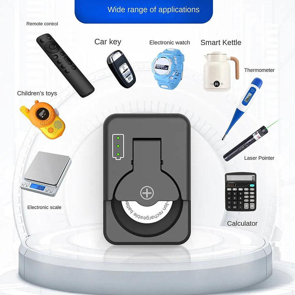 Thumbnail: Universal Portable Button Battery Charger With LED Indicator