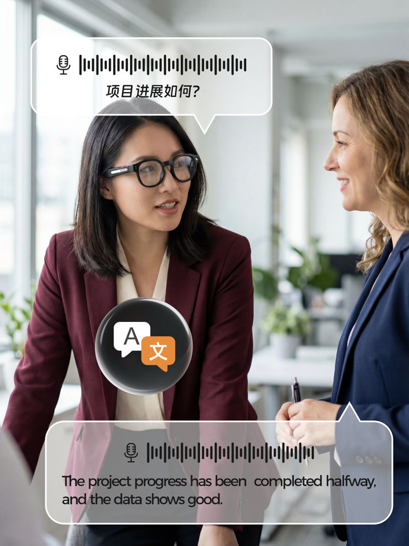 Thumbnail: Lenovo Ai Smart Glasses Ai Translation 8MP HD Camera 4K Shooting Image Bluetooth