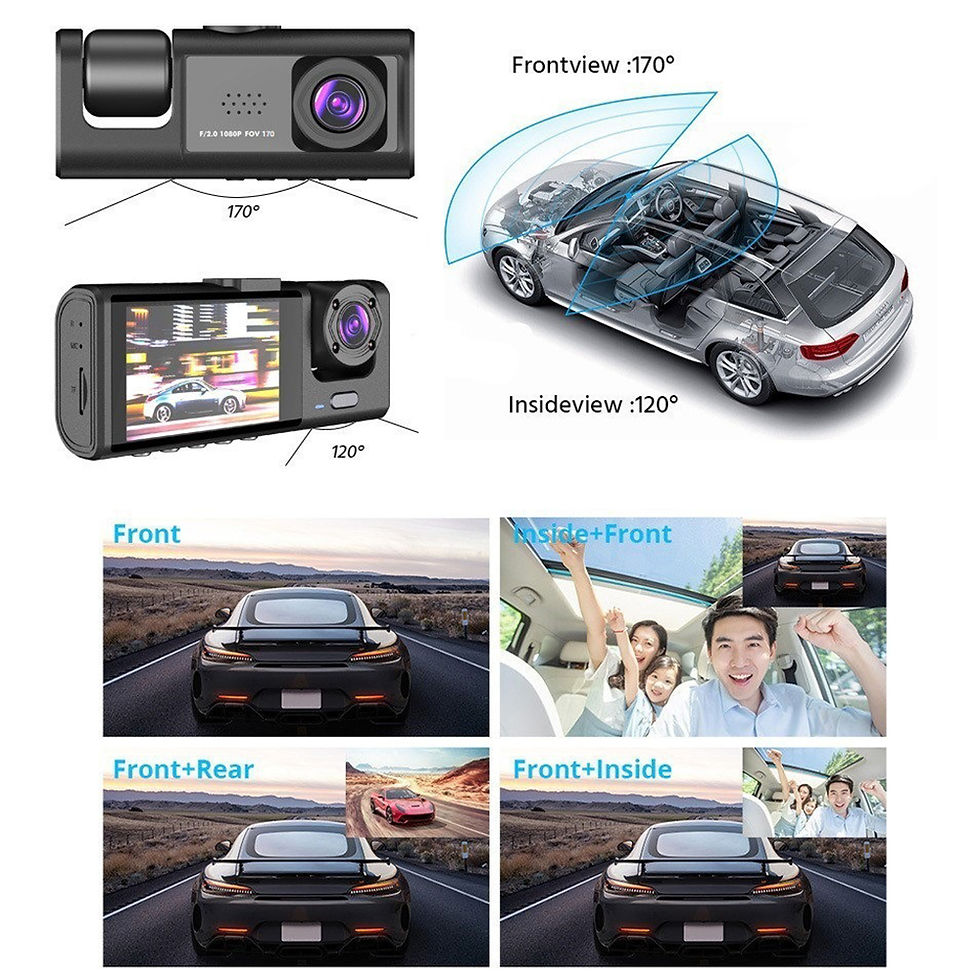 Thumbnail: 3 Camra Dash Cam For Cars Camera 1080p Car Dvr Vehicle Recorder Video Recorder