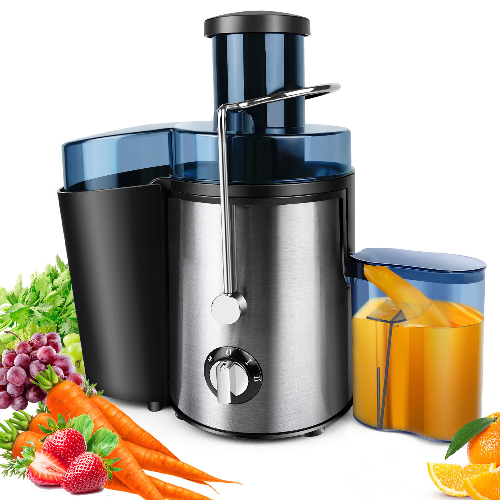 Juicer Machine, Feed Chute For Fruits, Vegetables & Citrus, 2-Speed